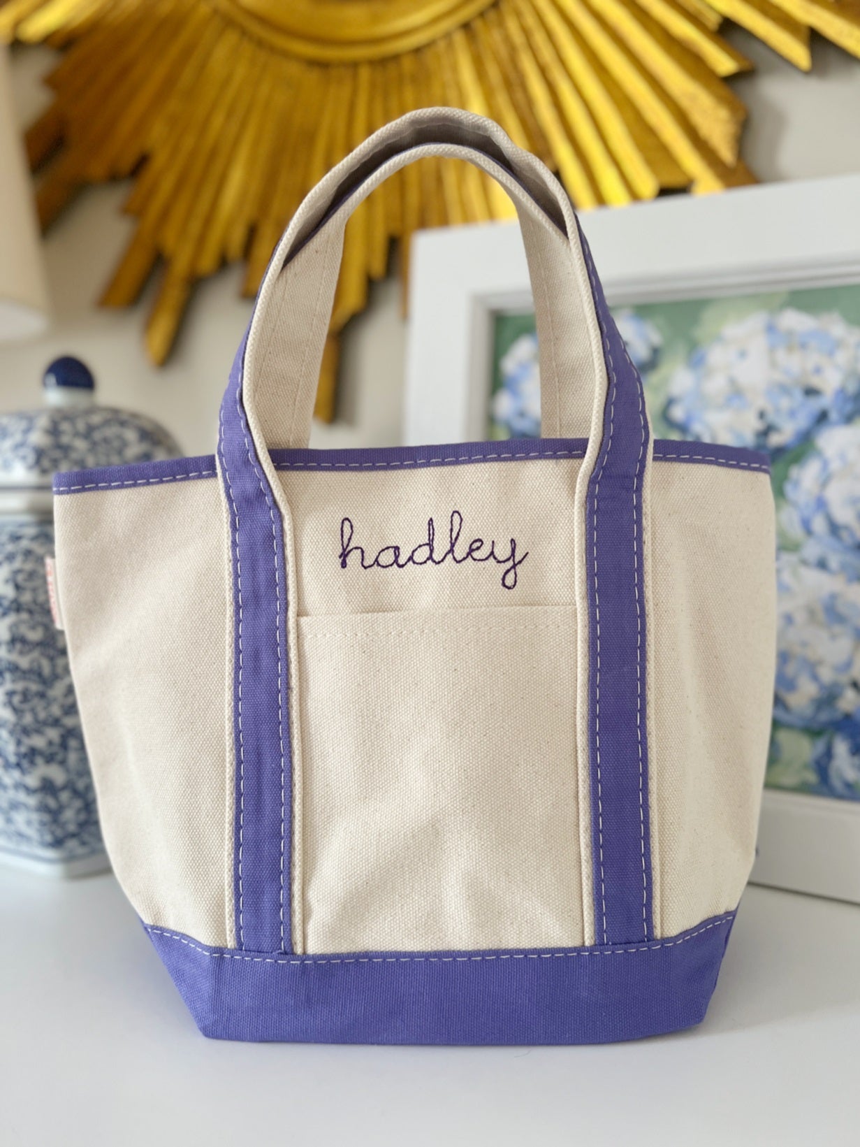 Children's Monogram Canvas Tote Bag