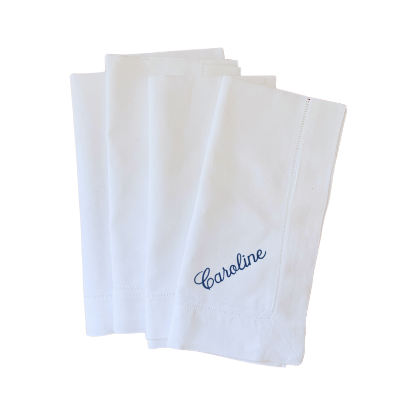 Dinner Napkins with Custom Embroidered Name
