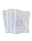 Custom Embroidered Single Initial Romanesque Monogram Dinner Napkins