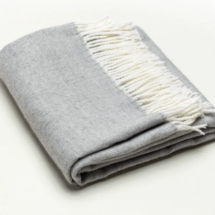 Herringbone Fringe Throw Blanket (multiple colors)