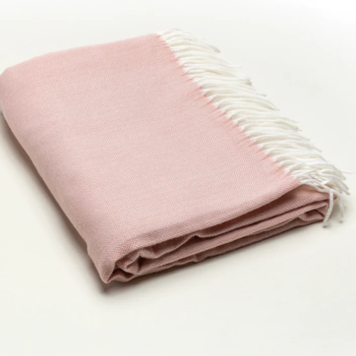 Herringbone Fringe Throw Blanket (multiple colors)