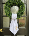 Monogrammed Linen Wreath Sash