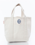 Monogrammed Natural Canvas Tote bag
