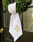 Monogrammed Linen Wreath Sash