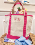 Children's monogrammed canvas tote bag