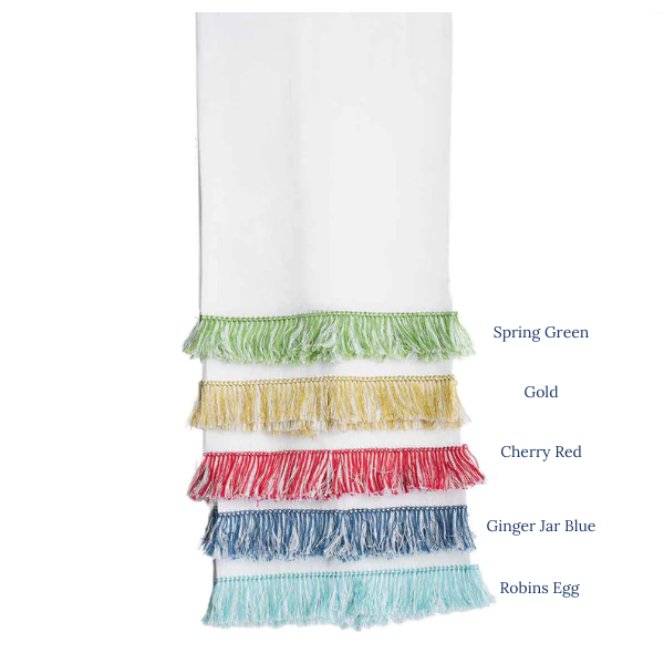 Linen Guest Towel with Fringe